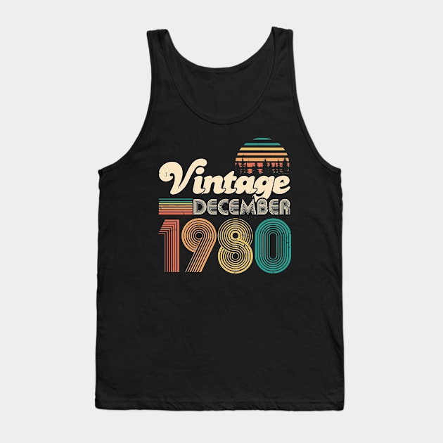 40th birthday gifts for men and women December 1980 gift 40 Tank Top by Cheesybee